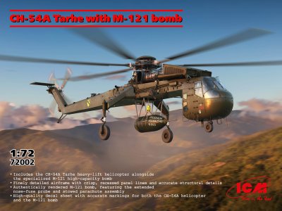 1:72 ICM 72002 Sikorsky CH-54A Tarhe met M-121 Bom - Amerikaanse Zware Transporthelikopter - Icm72002 1 - ICM72002