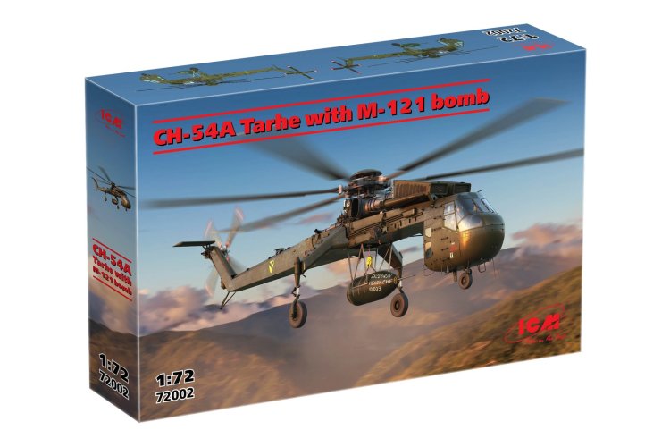 1:72 ICM 72002 Sikorsky CH-54A Tarhe met M-121 Bom - Amerikaanse Zware Transporthelikopter - Icm72002 2 - ICM72002