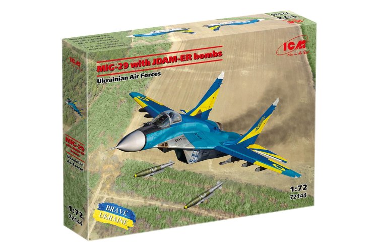 1:72 ICM 72144 Mikoyan MiG-29 Fulcrum - Oekra&iuml;ense Luchtmacht met JDAM-ER-bommen - Straaljager - Icm72144 2 - ICM72144