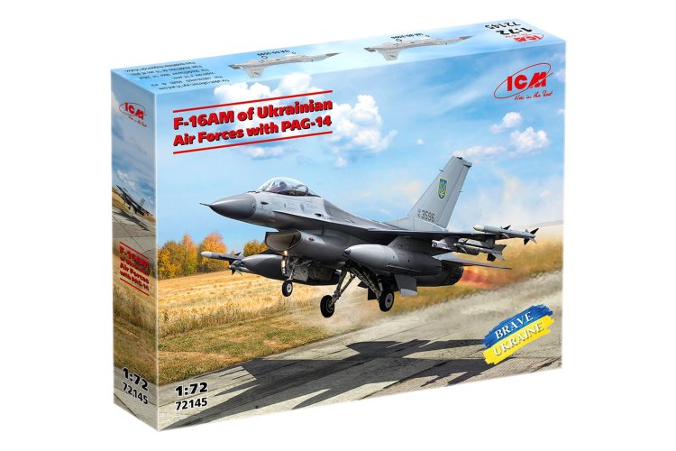 1:72 ICM 72145 General Dynamics F-16AM with PAG-14 &ndash; Ukrainian Air Force &ndash; Jet Fighter - Icm72145 2 - ICM72145