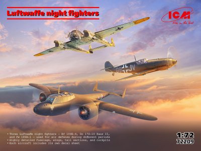 1:72 ICM 72209 Luftwaffe Night Fighters &ndash; 3 Propeller Aircraft - Icm72209 1x - ICM72209