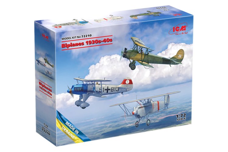 1:72 ICM 72210 Biplanes of the 1930s and 1940s - Не-51A-1, Ki-10-II, U-2/Po-2VS - Icm72210 box - ICM72210