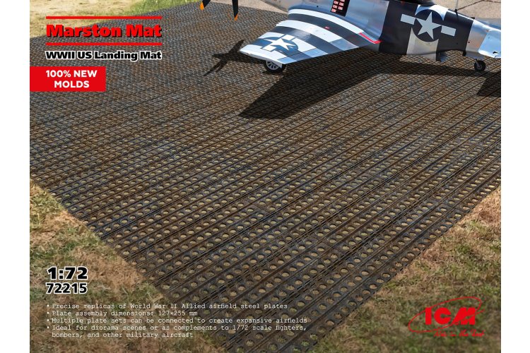 1:72 ICM 72215 Marston Mat - WWII Amerikaanse landingsmat - 127x255mm - Icm72215 1 - ICM72215