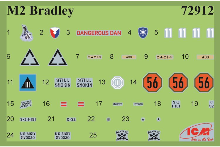 1:72 ICM 72912 M2 Bradley - Infantry Fighting Vehicle - American Military Armored Vehicle - Icm72912 3 - ICM72912
