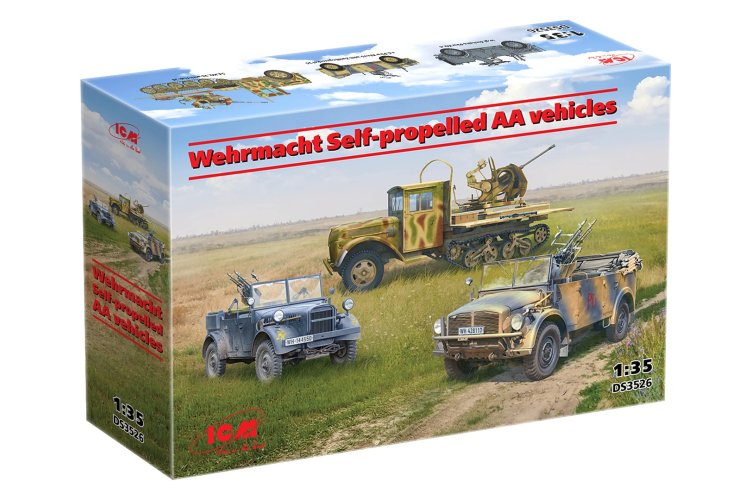 1:35 ICM DS3526 Self-Propelled Anti-Aircraft Guns of the Wehrmacht - Ford V3000 and 2x Passenger Cars - Icmds3526 2 - ICMDS3526