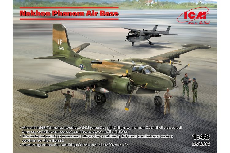 1:48 ICM DS4804 Nakhon Phanom Air Base - B-26K, 0-2, Figuren, Bewapening & Platen - Icmds4804 1 - ICMDS4804