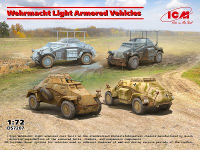 1:72 ICM DS7207 Wehrmacht Light Armored Vehicles WWII - Sd.Kfz.222, Sd.Kfz.223, Sd.Kfz.260 & Sd.Kfz.261 - Icmds7207 1 - ICMDS7207