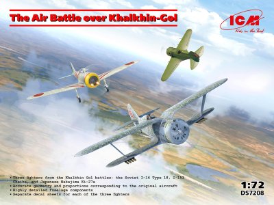 1:72 ICM DS7208 The Air Battle over Khalkhin-Gol 1939 - Ki-27a - I-16 Type 18 - I-153 Chaika - 3 Vliegtuigen - Icmds7208 1 - ICMDS7208