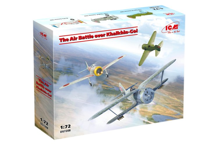 1:72 ICM DS7208 The Air Battle over Khalkhin-Gol 1939 - Ki-27a - I-16 Type 18 - I-153 Chaika - 3 Aircraft - Icmds7208 2 - ICMDS7208