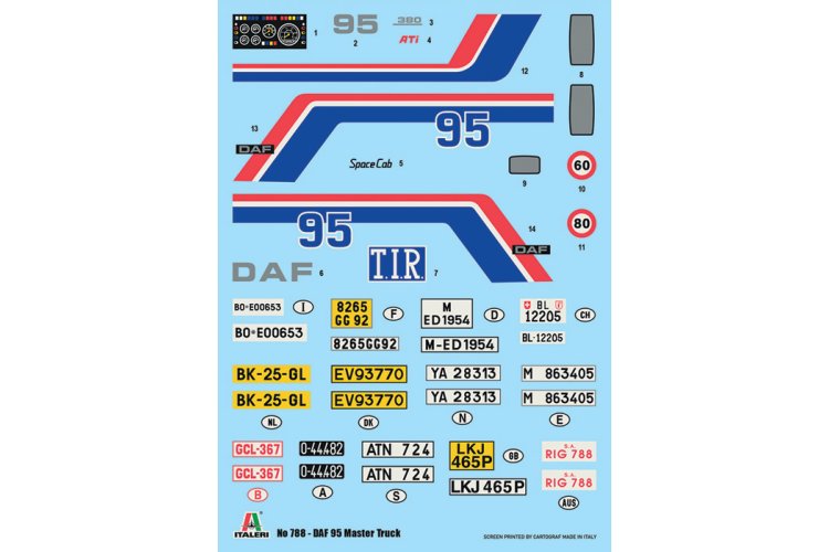 1:24 Italeri 0788 DAF 95 ATI Space Cab - Master Truck - 6x4 - Ita0788 2 - ITA0788