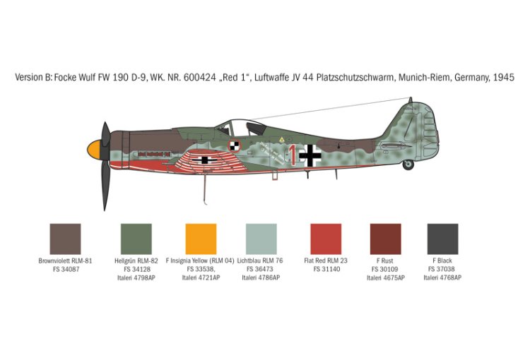 1:72 Italeri 1312 Focke-Wulf Fw 190D-9 - Vliegtuig - Ita1312 5 - ITA1312