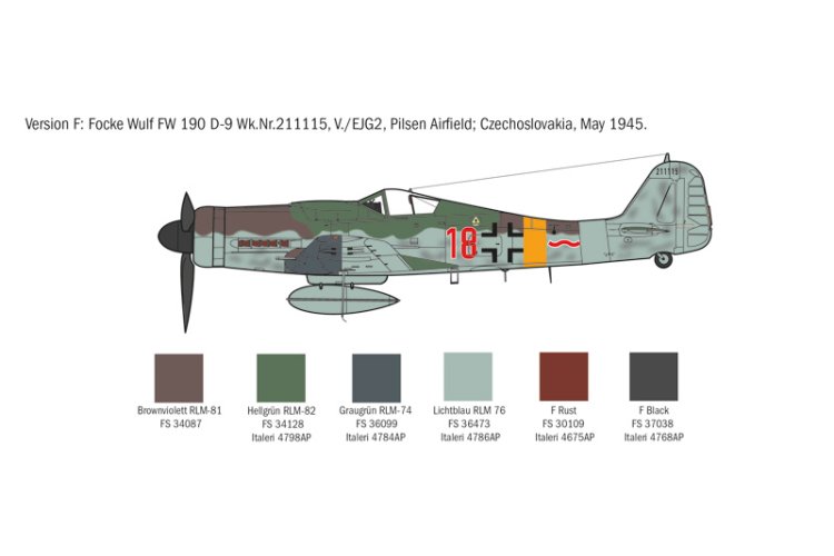 1:72 Italeri 1312 Focke-Wulf Fw 190D-9 - Vliegtuig - Ita1312 9 - ITA1312