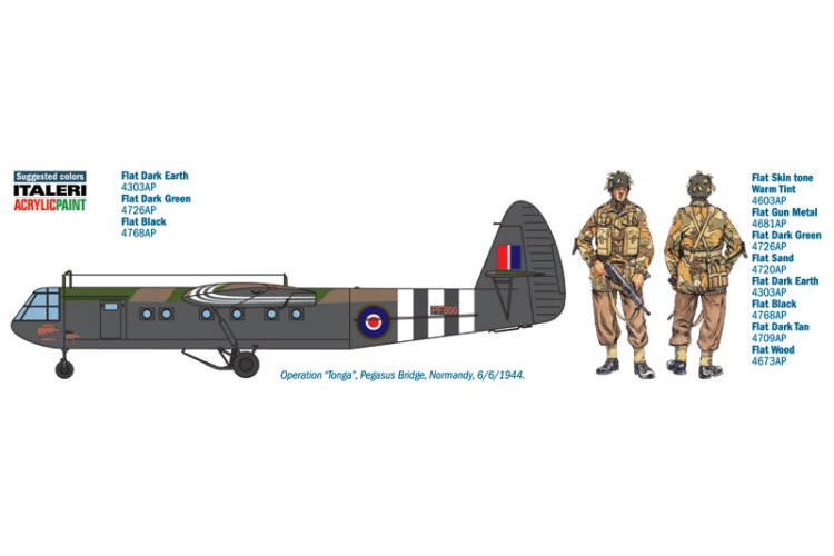 1:72 Italeri 1356 AS.51 Horsa Mk.I with British Paratroops - 75 Anniversary D-Day 1944 2019 - Ita1356 4 - ITA1356