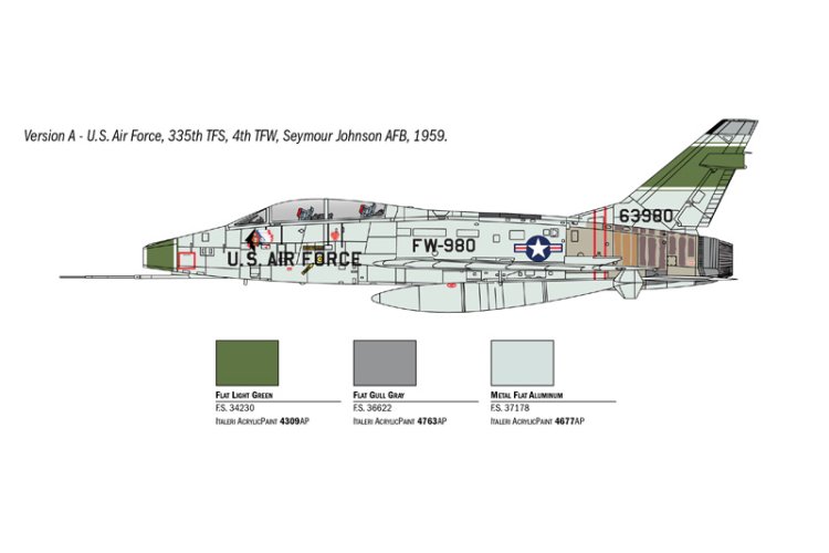 1:72 Italeri 1398 North American F-100F Super Sabre - Jet Fighter - Ita1398 4 - ITA1398