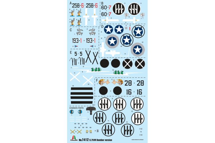 1:72 Italeri 1412 S.79 Sparviero - Bomber version Plane - Ita1412 1 - ITA1412