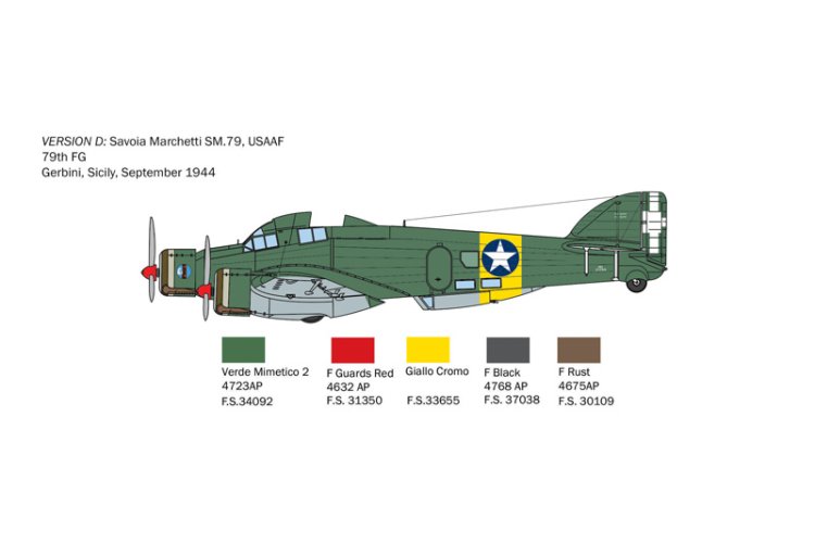 1:72 Italeri 1412 S.79 Sparviero - Bomber version Plane - Ita1412 5 - ITA1412
