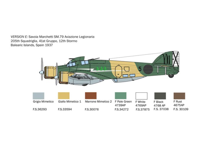 1:72 Italeri 1412 S.79 Sparviero - Bomber version Plane - Ita1412 6 - ITA1412
