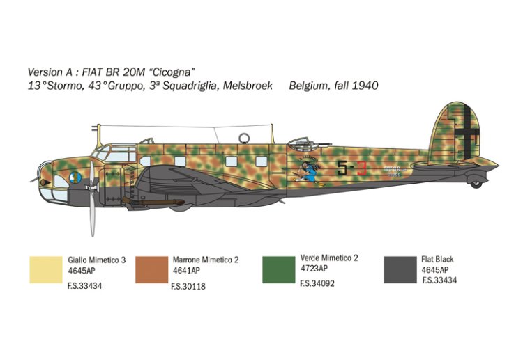1:72 Italeri 1447 FIAT BR.20 Cicogna - Ita1447 3 1 - ITA1447