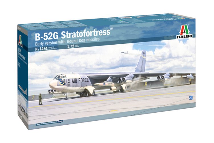 1:72 Italeri 1451 B-52G Stratofortress Early version with Hound Dog Missiles - Ita1451 1 - ITA1451