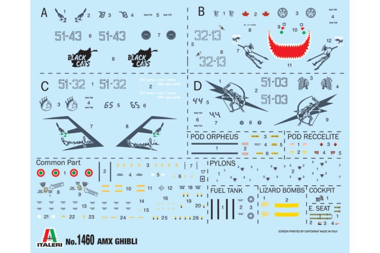 1:72 Italeri 1460 AMX Ghibli Plane - Ita1460 3 - ITA1460