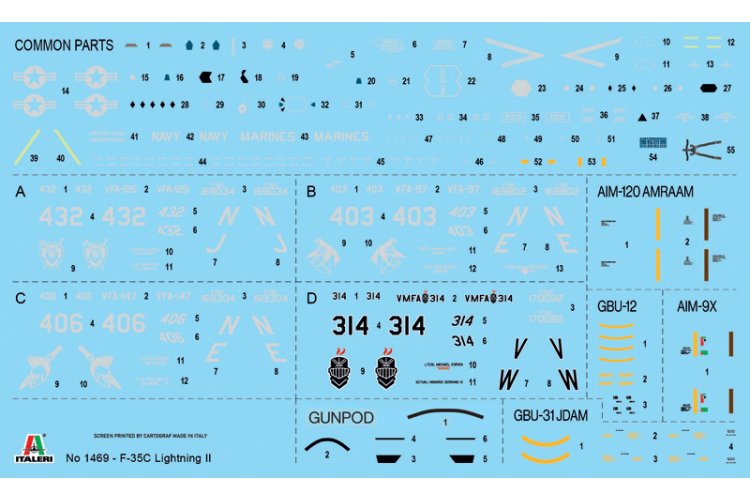 1:72 Italeri 1469 Lockheed F-35C Lightning II - Jet Fighter - Ita1469 2 - ITA1469