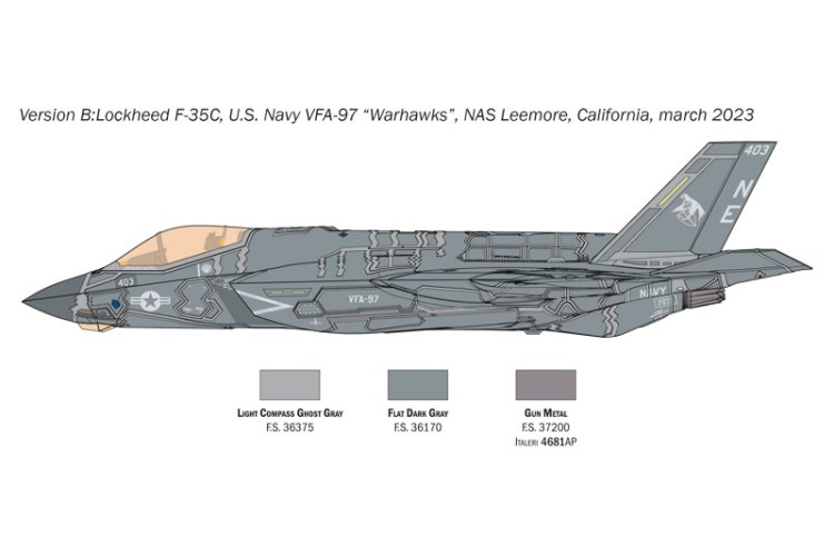 1:72 Italeri 1469 Lockheed F-35C Lightning II - Jet Fighter - Ita1469 5 - ITA1469