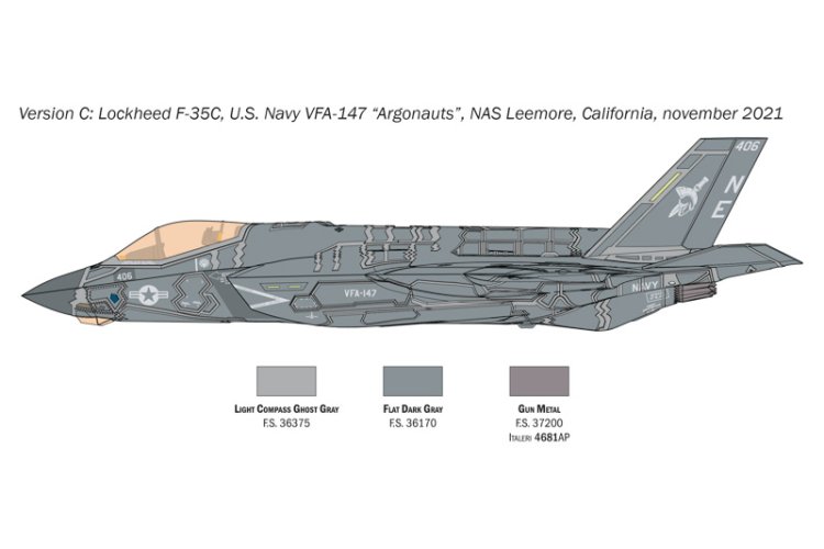 1:72 Italeri 1469 Lockheed F-35C Lightning II - Jet Fighter - Ita1469 6 - ITA1469