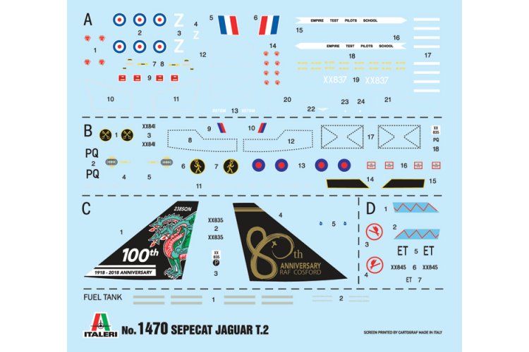 1:72 Italeri 1470 Jaguar T.2 - R.A.F. Trainer - Vliegtuig - Ita1470 2 - ITA1470