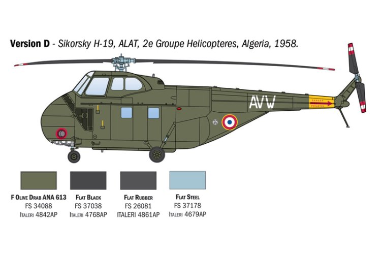 1:72 Italeri 1476 Sikorsky S-55 - HO4S-3 / HAS.7 / H-19 - Helikopter - Ita1476 6 - ITA1476