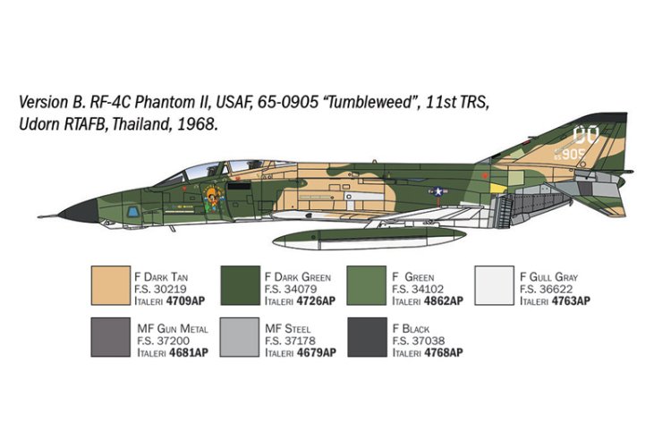 1:72 Italeri 1477 RF-4C/E Phantom II - Amerikaans Verkenningsvliegtuig - Ita1477 5 - ITA1477