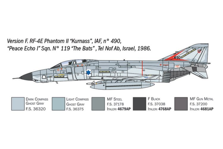 1:72 Italeri 1477 RF-4C/E Phantom II - Amerikaans Verkenningsvliegtuig - Ita1477 9 - ITA1477