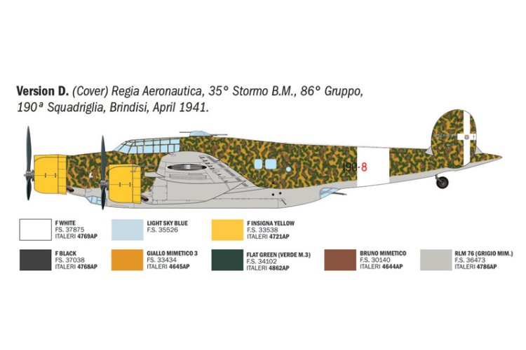 1:72 Italeri 1479 Cant Z.1007bis Alcione WWII &ndash; Single or Twin-Finned Version &ndash; Italian Propeller Aircraft - Ita1479 7 - ITA1479
