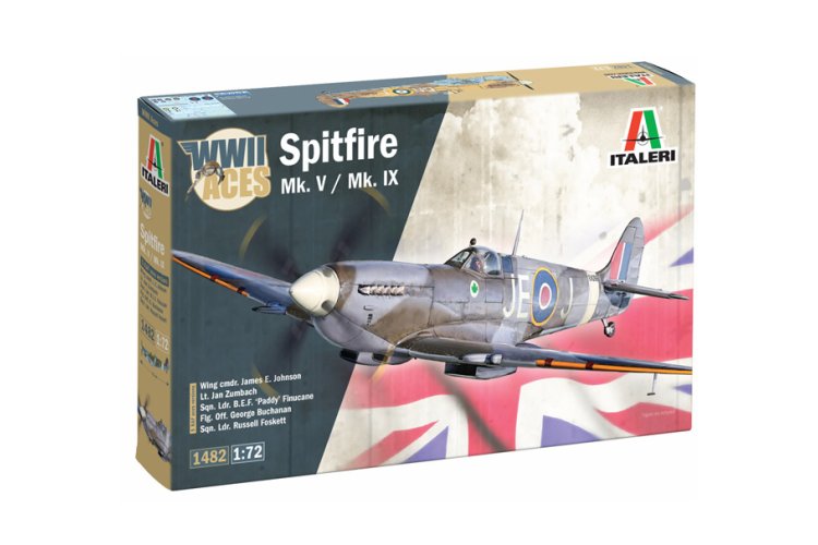 1:72 Italeri 1482 Supermarine Spitfire Mk.V / Mk.IX - Aces - Brits Jachtvliegtuig - Ita1482 1 - ITA1482