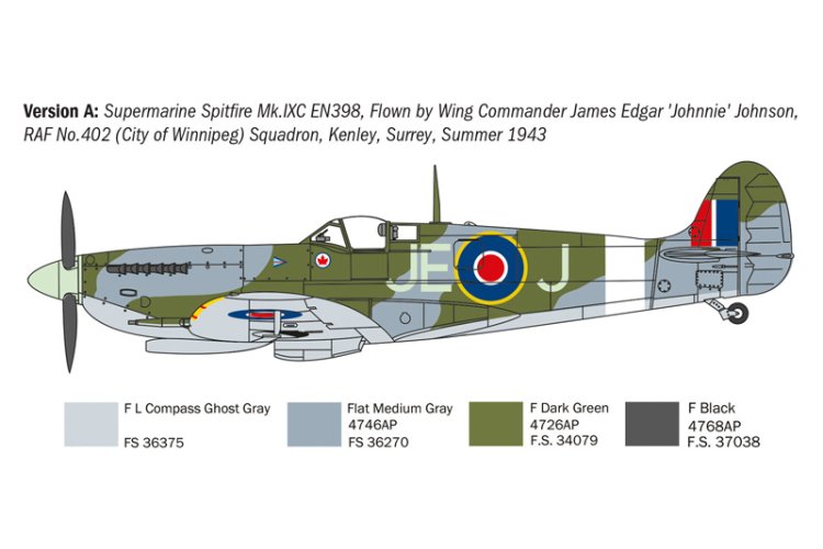 1:72 Italeri 1482 Supermarine Spitfire Mk.V / Mk.IX - Aces - Brits Jachtvliegtuig - Ita1482 3 - ITA1482