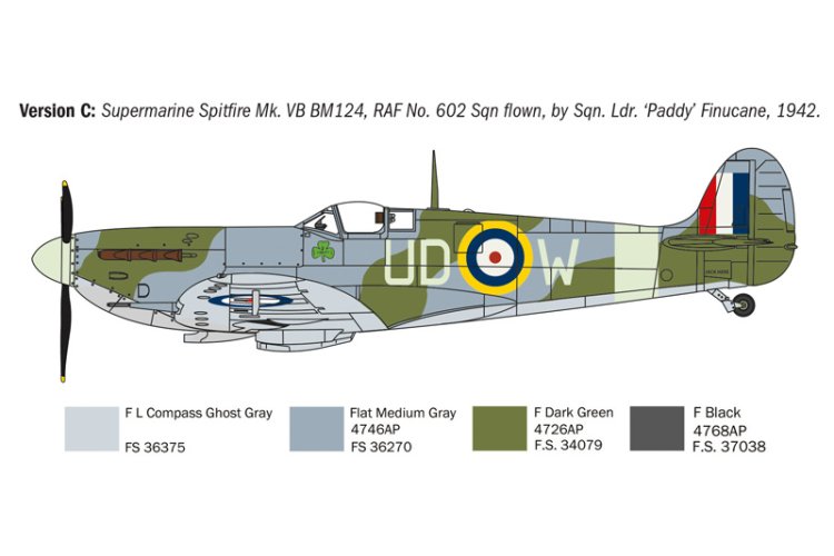 1:72 Italeri 1482 Supermarine Spitfire Mk.V / Mk.IX - Aces - Brits Jachtvliegtuig - Ita1482 5 - ITA1482