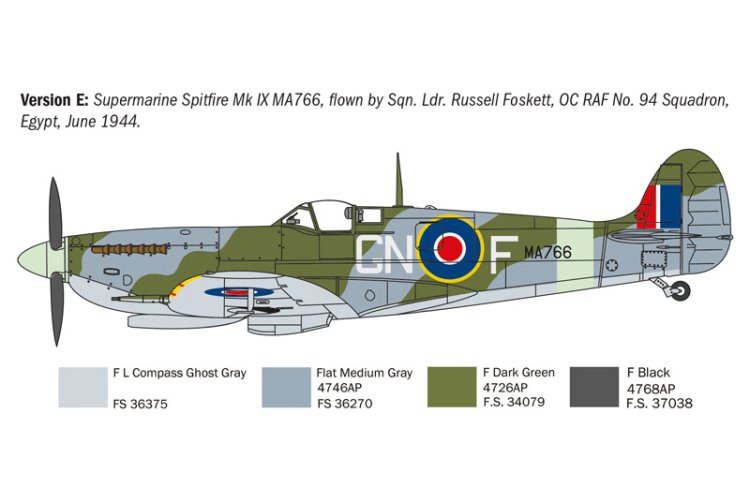 1:72 Italeri 1482 Supermarine Spitfire Mk.V / Mk.IX - Aces - Brits Jachtvliegtuig - Ita1482 7 - ITA1482