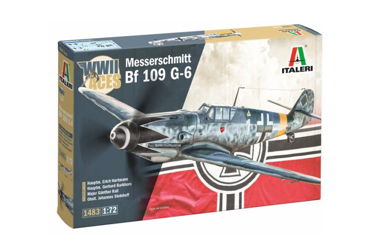 1:72 Italeri 1483 Messerschmitt Bf 109 G-6 - WWII Aces - Duits Propellervliegtuig - Ita1483 1 - ITA1483