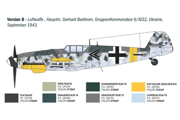 1:72 Italeri 1483 Messerschmitt Bf 109 G-6 - WWII Aces - Duits Propellervliegtuig - Ita1483 4 - ITA1483