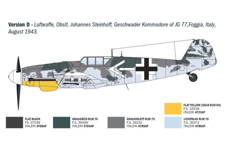1:72 Italeri 1483 Messerschmitt Bf 109 G-6 - WWII Aces - Duits Propellervliegtuig - Ita1483 6 - ITA1483