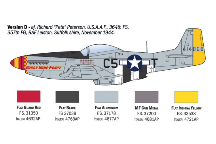 1:72 Italeri 1484 Boeing P-51D Mustang&trade; - WWII Aces - Propeller Vliegtuig - Ita1484 6 - ITA1484