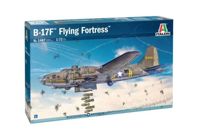 1:72 Italeri 1487 Boeing B-17F Flying Fortress - Amerikaanse Zware Bommenwerper - Ita1487 1 - ITA1487