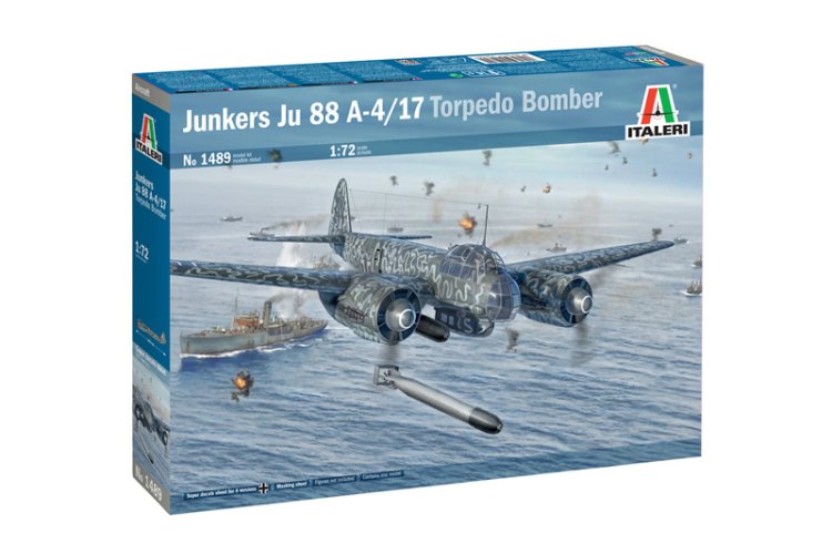 1:72 Italeri 1489 Junkers Ju 88 A-4/17 WWII - German Torpedo Bomber - Ita1489 1 - ITA1489