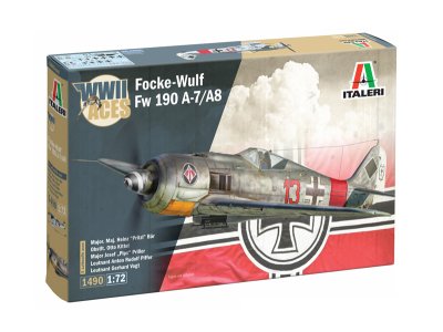 1:72 Italeri 1490 Focke-Wulf FW 190 A-7/A8 ACES WWII - Super Decal - Duits Propellervliegtuig - Ita1490 1 - ITA1490