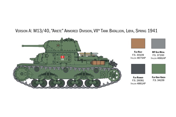 1:56 Italeri 25768 Italian Tanks & Semoventi WWII - 1 Tank met 4 Bouwopties - Ita25768 4 - ITA25768