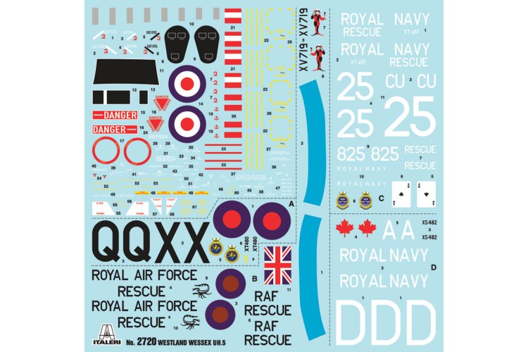 1:48 Italeri 2720 Wessex UH.5 Heli - Ita2720decals - ITA2720