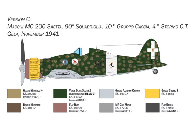 1:48 Italeri 2767 Macchi C.200 Serie XXI-XXIII Plane - Ita2767 5 - ITA2767