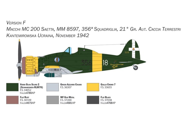 1:48 Italeri 2767 Macchi C.200 Serie XXI-XXIII Plane - Ita2767 8 - ITA2767