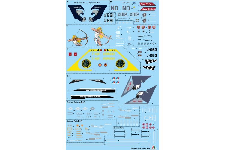 1:48 Italeri 2786 F-16 A Fighting Falcon with NL Decals - Ita2786 2 1 - ITA2786