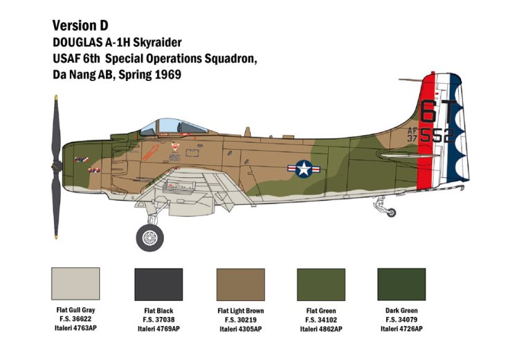 1:48 Italeri 2788 A-1H SKYRAIDER Plane - Ita2788 5 - ITA2788