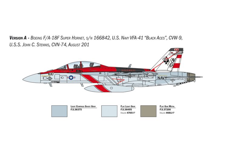 1:48 Italeri 2823 F/A-18F Super Hornet U.S. Navy Special Colors - Ita2823 10 11 - ITA2823